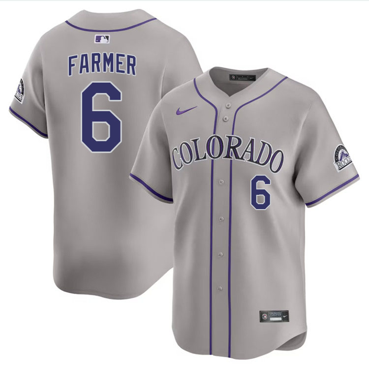 Kyle Farmer Colorado Rockies Jersey,Uniforms,Gears Stitched-Gray